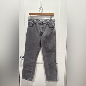 Abercrombie & Fitch-Curve Love High Rise Ankle Straight Jean-Grey Wash -Size 29R